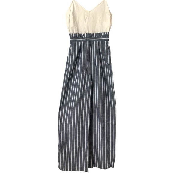 LYDELL Striped Jumpsuit with White Top small - Picture 1 of 8